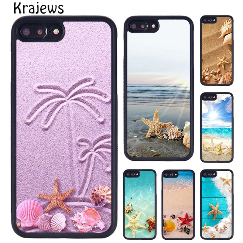 Krajews Seashells Sea Star Phone Case Cover For iPhone 16 15 14 plus X XS XR 11 12 13 pro max coque