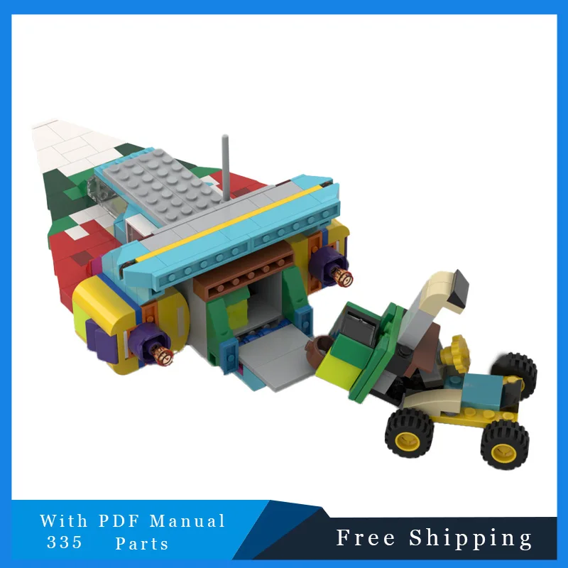 

335 шт., цветной космический транспортер, модульные строительные блоки, модель для образования детей, сделай сам, сборка, дисплей, игрушка, подарок на день рождения, Рождество