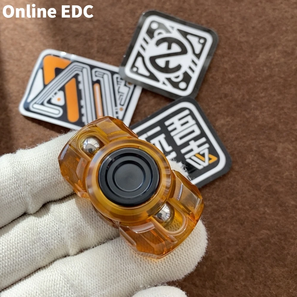 EDC Toys WANWU-EDC PEI フィジェットスピナー クリックフィジェットトイ オフィスデスク ストレス解消トイ ツーブレードフィジェットスピナー