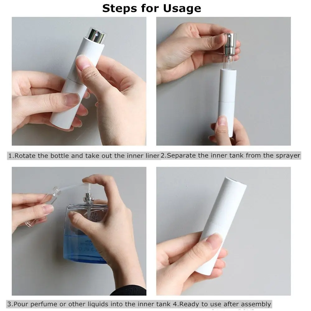 10ML 10ML 대리석 패턴 휴대용 리필 형 향수 분무기 미니 크기 향수 분무기 병