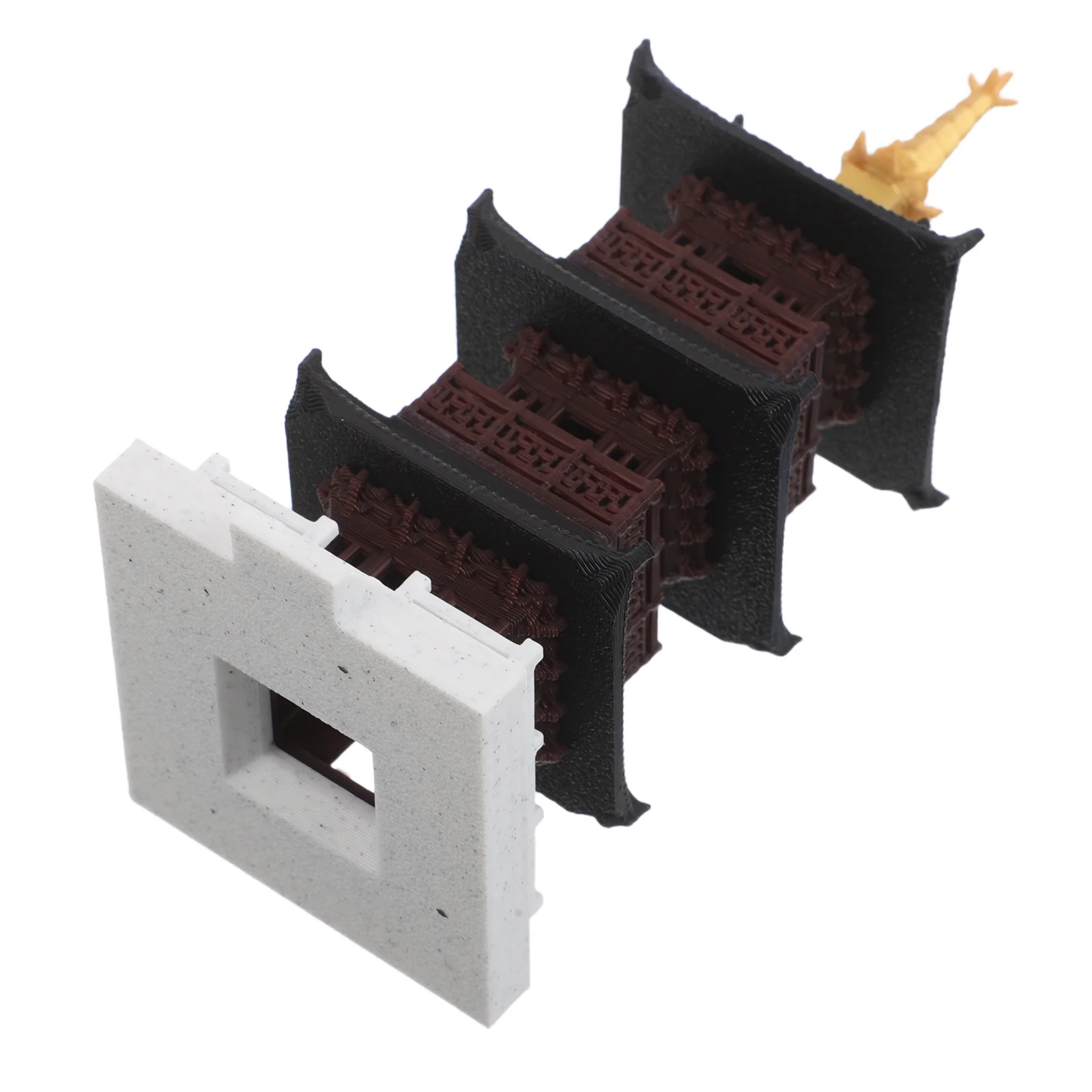 

Traditional Chinese Pagoda Sculpture Miniature 5-Tier Tower Decor for Aquarium Bonsai Terrarium Asian Garden Landscape Ornament