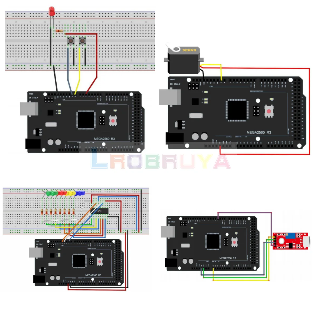 Zestaw startowy Lrobruya dla MEGA 2560 najbardziej kompletny zestaw projektowy zestaw do Arduino rozrusznika Mega2560 DIY z samouczkiem/pudełkiem LTARK-13