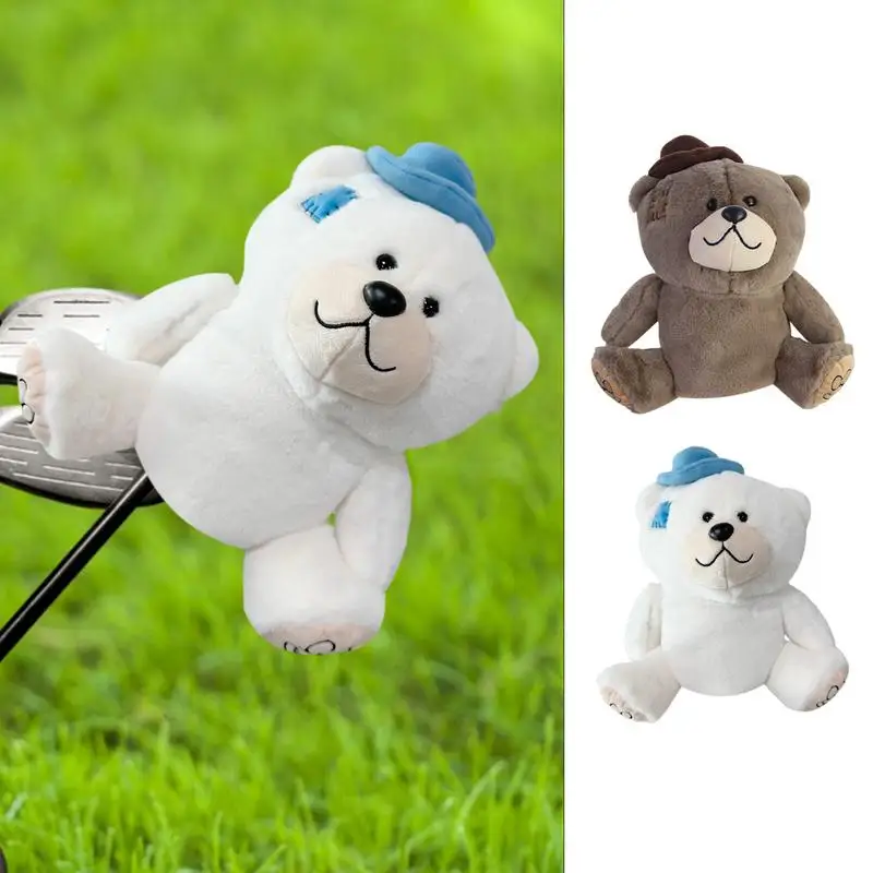 No.1 Golf Wooden Club Cover Bear Head Golf Club Head Protective Cover velvet Cute Bear Driver Headcover For Golf Accessories