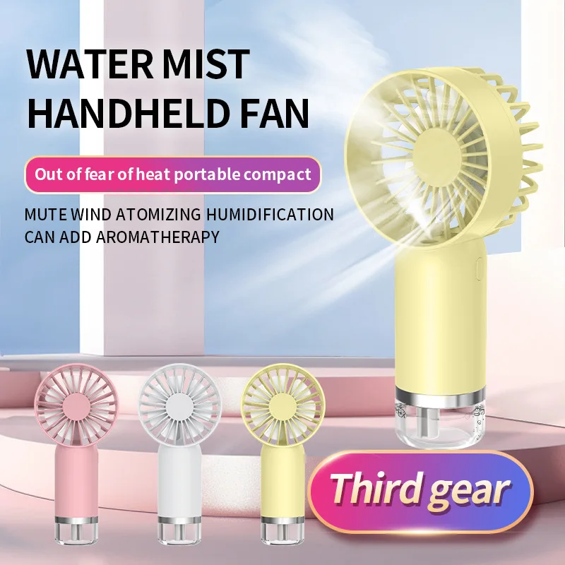 New type Portable Handheld Spray Fan,Water Spray Mist Fan,Student Dormitory Mini Fan,Summer  Cooling Tools Outdoor Small Fan