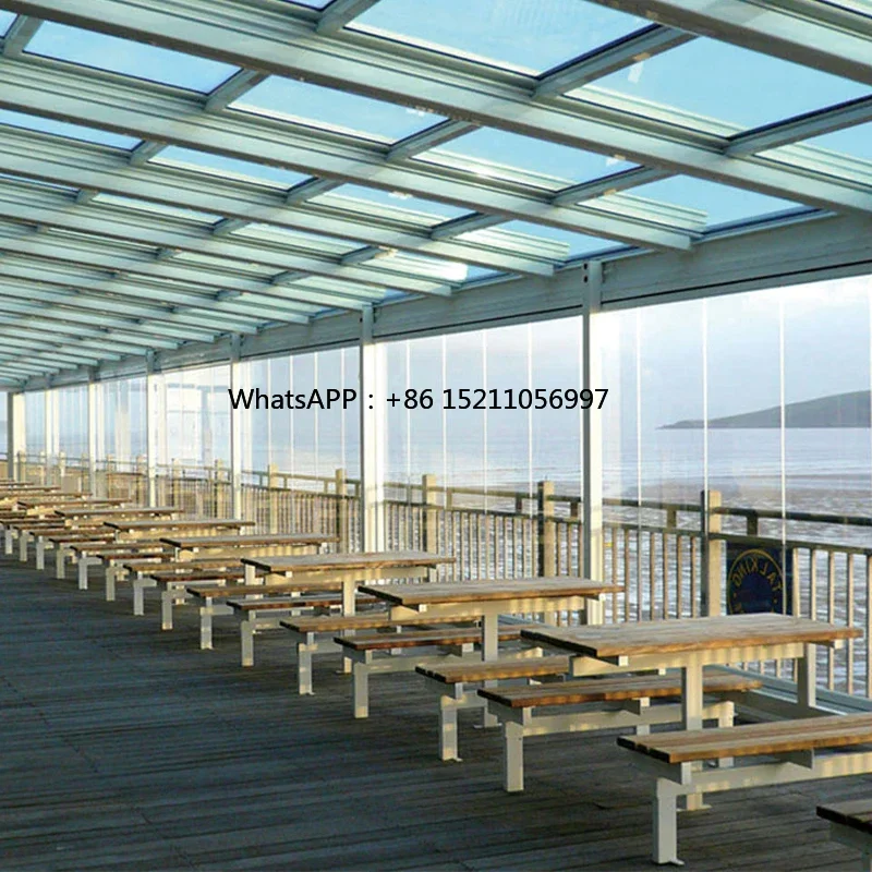 Glass Led Roof Window Skylight Aluminum Profile Waterproof Design 980*1340 Home Atrium Motorized Smart Operable Tempered