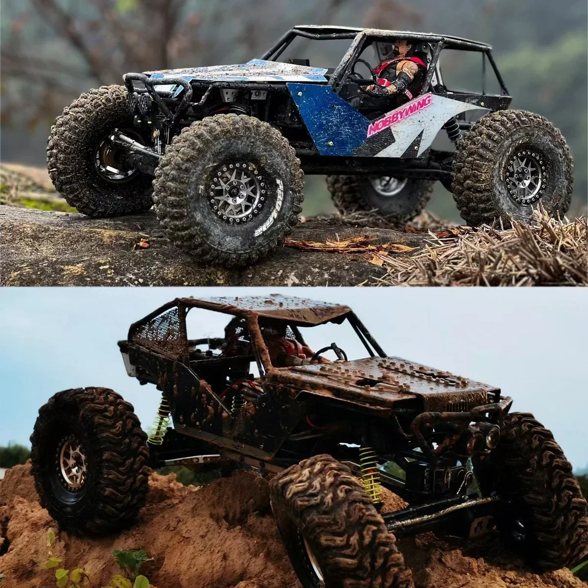 Jeu d'essieux Wraith en aluminium pour 1/10 RC chenille axiale Spawn RR10 Bomber 90018 SMT10 Capra Buggy Rock Racer Cage à roulettes châssis bricolage