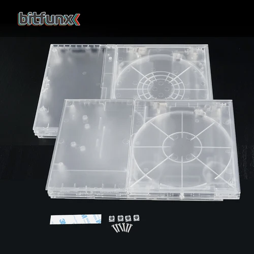 Bitfunx carcasa de repuesto transparente carcasa completa para PlayStation2 Slim para consola de juegos PS2 Slim