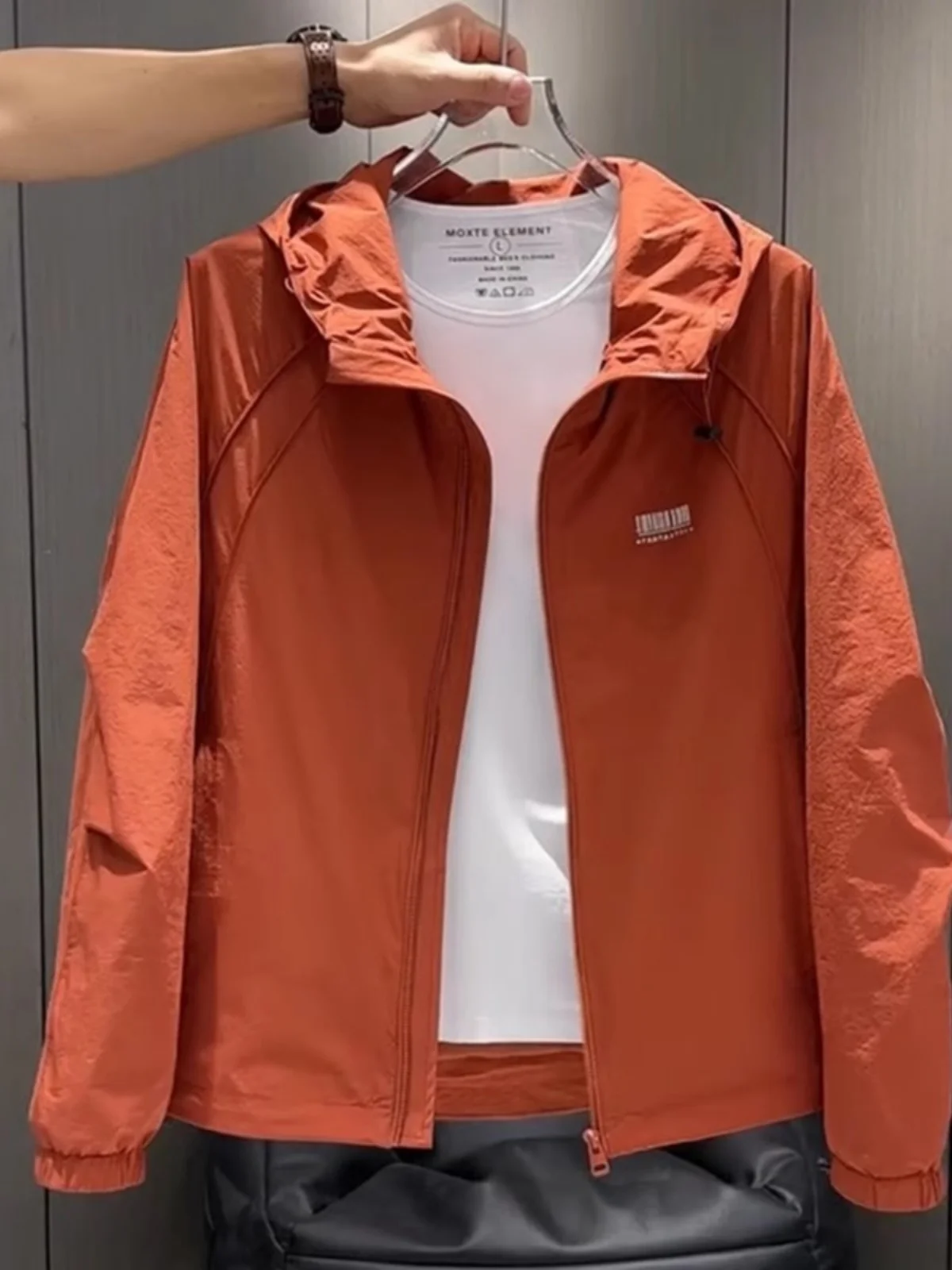 Свободная мужская куртка с капюшоном, осенняя модная универсальная рабочая одежда, верхняя одежда из полиэфирного волокна Long Sve на молнии