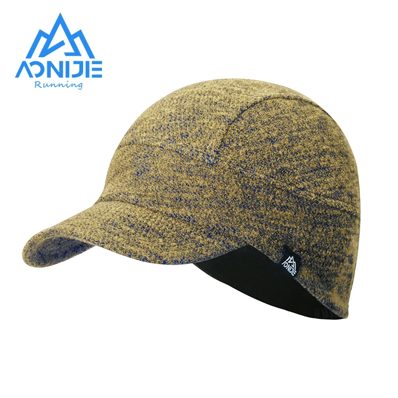 AONIJIE M33 Unisex Warm Wool Knitted Hat Short Brim Baseball Cap Soft Equestrian Cap Protect Ear Fall Winter for Running Hiking