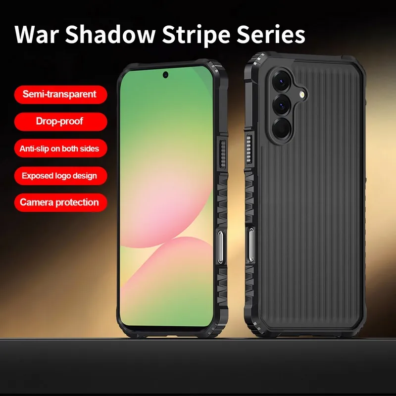 Luxury Stripe Case For Samsung Galaxy A35 A25 A15 A05 A05S A54 A24 A14 A13 4G 5G Shockproof Armor Protective Back Cover