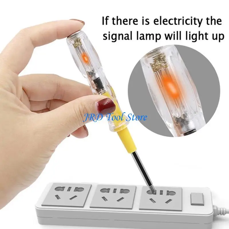 A2UD Electric Tester Tester Stift Doppelköpfe Abnehmbarer Schraubendreher mit Anzeigelicht
