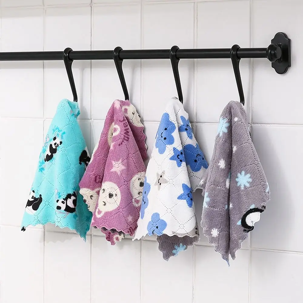 High Quality Microfiber Cloths Hand Towels Thickened  Absorbent Dishwashing Rags for Kitchen Cleaning Utensils