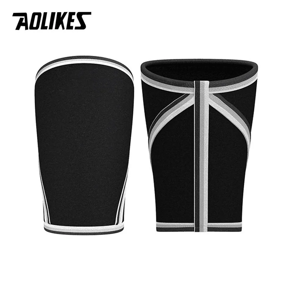 AOLIKES Knee Sleeves & Compression Brace (1 Pair) -for Squats, Fitness, Weightlifting, and Powerlifting - Gymreapers 7MM Sleeve