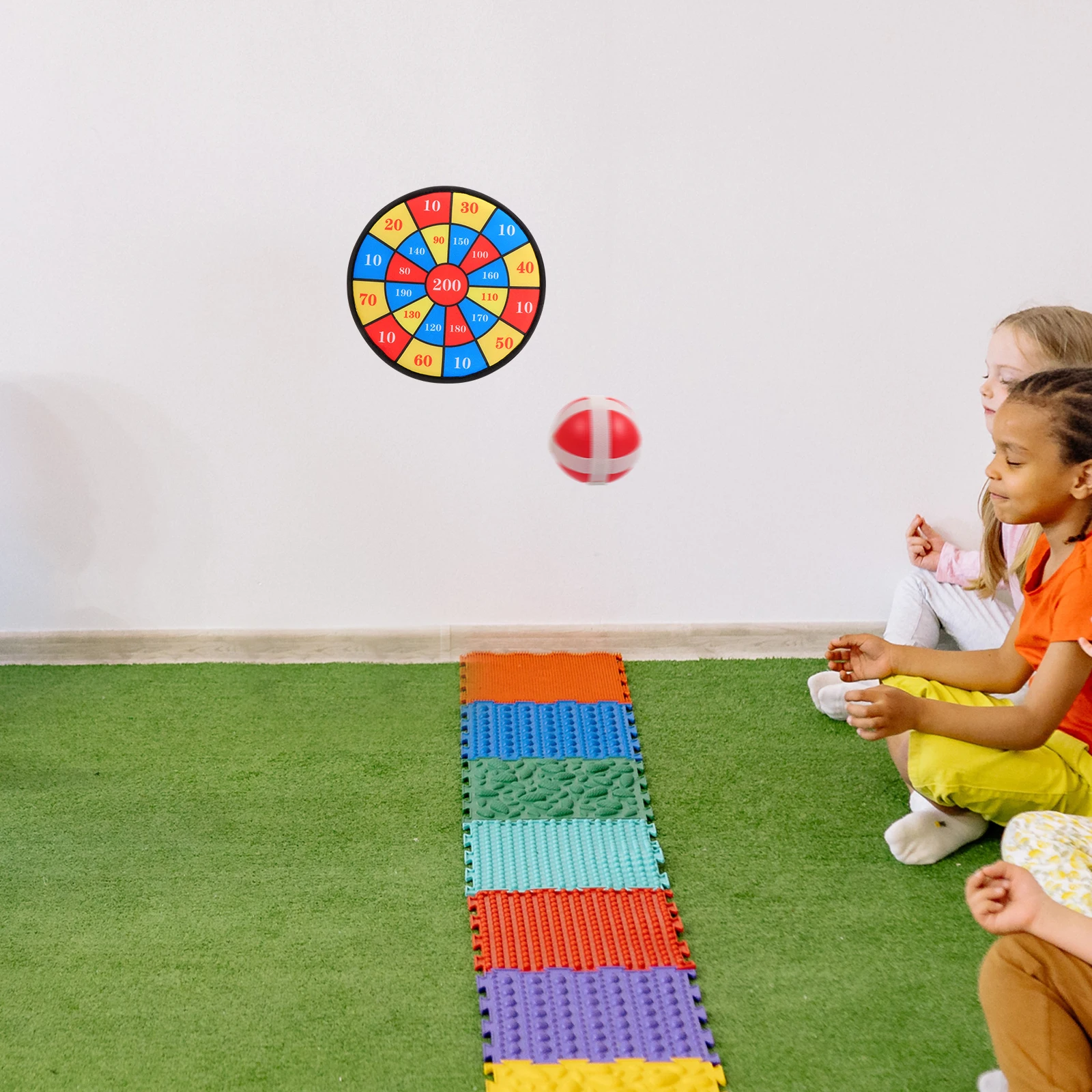 

13pcs Flocking Cloth Plastic Toys Colorful Sticky Throwing Kids Sports Outdoor Activity Shooting Paper Dart Set Game