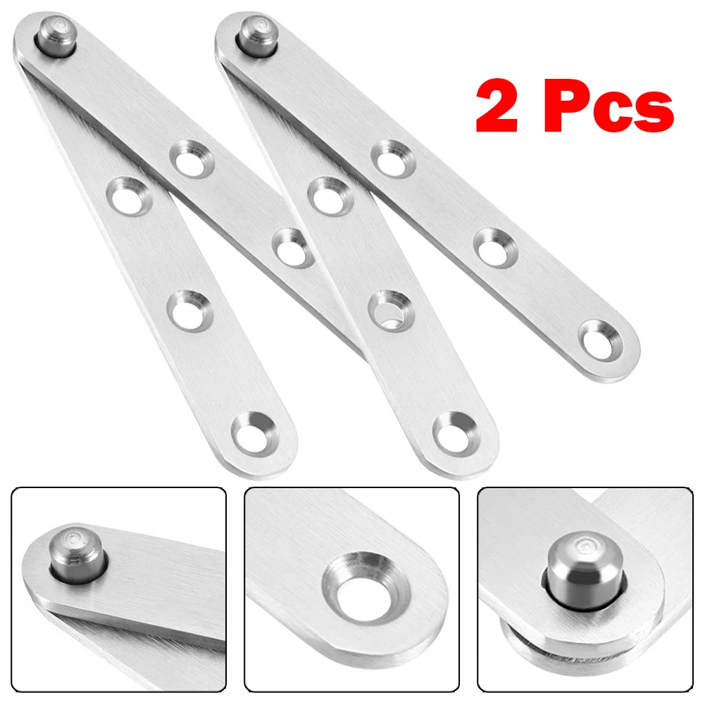 One Word Shaft Door Hinges 100 X 16 X 11mm 2pcs Hole Diameter 5mm Silver Thickness 2mm Tool Box Cabinet Brand New