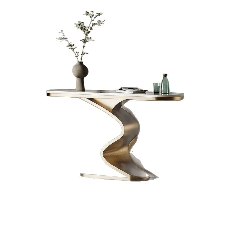 

Entrance table Modern simple villa Hotel lobby against the wall End view platform Aisle corridor Super narrow entrance