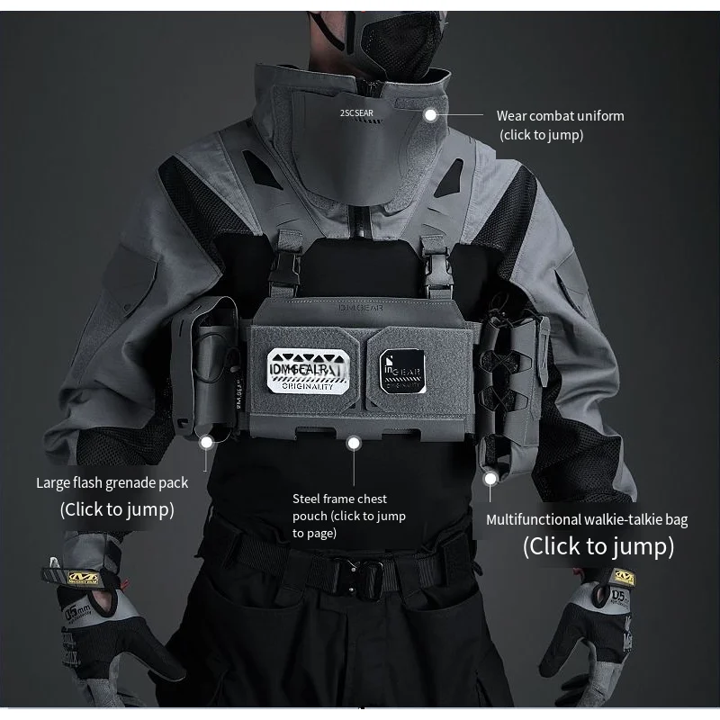 

Lightweight Tactical Chest Hanging Sleeve Suit Quick Attack Combination Bag Set
