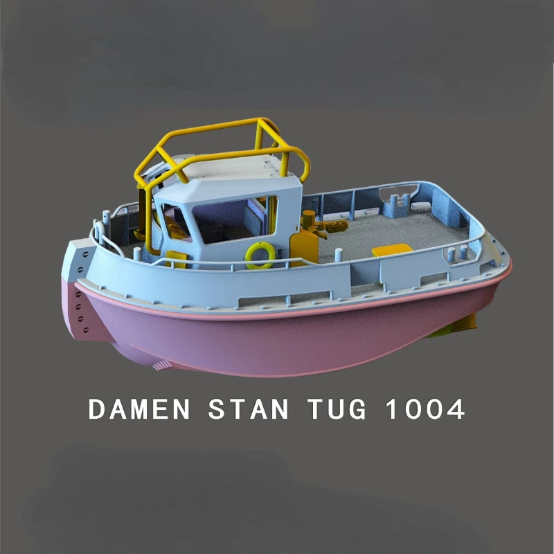 1/48 Damen 1004 Sleepboot 3d Printing Kit 220Mm Afstandsbediening Boot Mini Schattige Sleepboot Model Kit