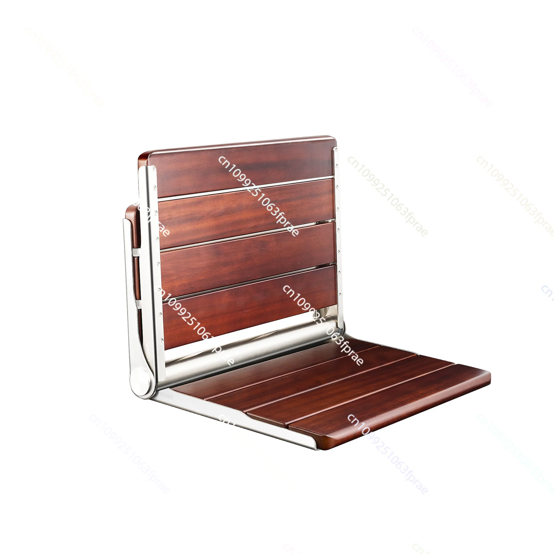 

Wall-mounted bath stool Solid wood stainless steel bathroom bath stool Wall chair Safety folding shower stool