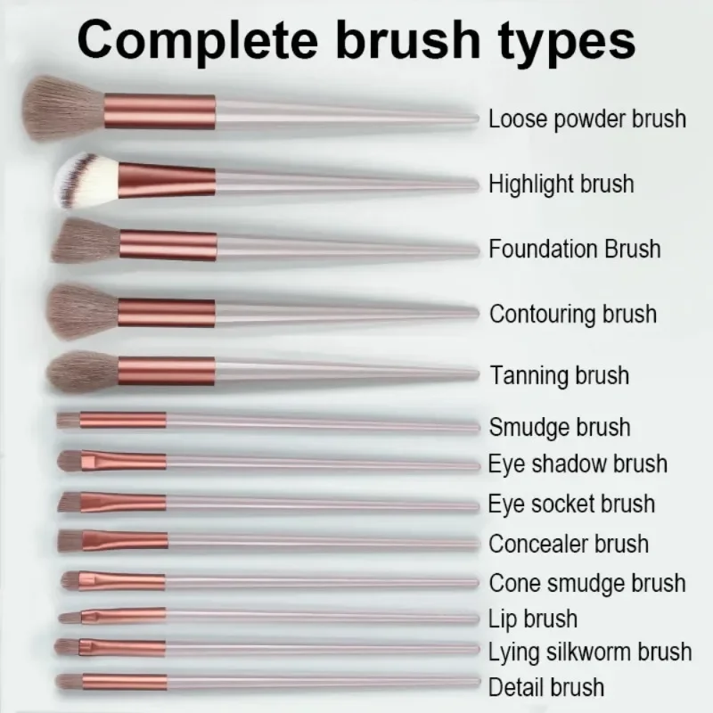 13 PCS/Lot Makeup Brushes Set Eye Shadow Foundation Women Cosmetic Powder Blush Blending Beauty Make Up Tool