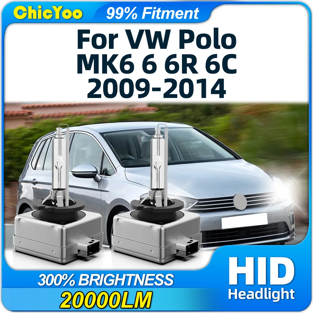 

2Pcs Xenon Headlight 12V Super Bright Auto Lights Bulbs D3S Xenon Lamps For VW Polo MK6 6 6R 6C 2009 2010 2011 2012 2013 2014