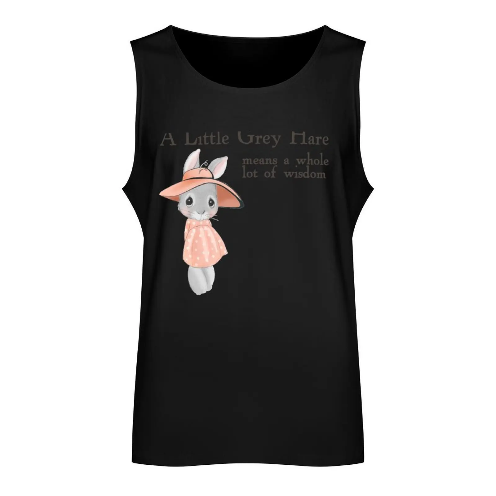 A little grey hare wisdom Tank Top t-shirts for men Men's t-shirt gym training accessories t shirt gym