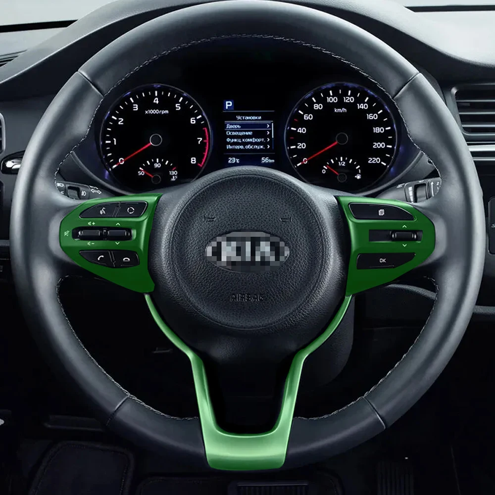 Fit for KIA PICANTO Steering Wheel Decorative Cover ABS Carbon Fiber Water Transfer Printing