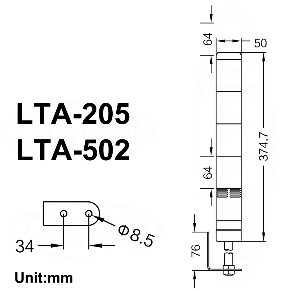 DC12V/24V Industrial Multilayer Warning Signal Tower Stack Lamp light Alarm caution machinery 110V/220V Steady Flash Buzzer LTA