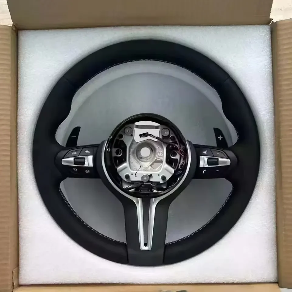 M Sport Full Leather Steering Wheel M5 F30 F33 F15 F16 F20 F21 F25 F26 F11 F12 F13 X1 X2 F80 E90 E70 E84 With Paddles For BMW M3 view 5