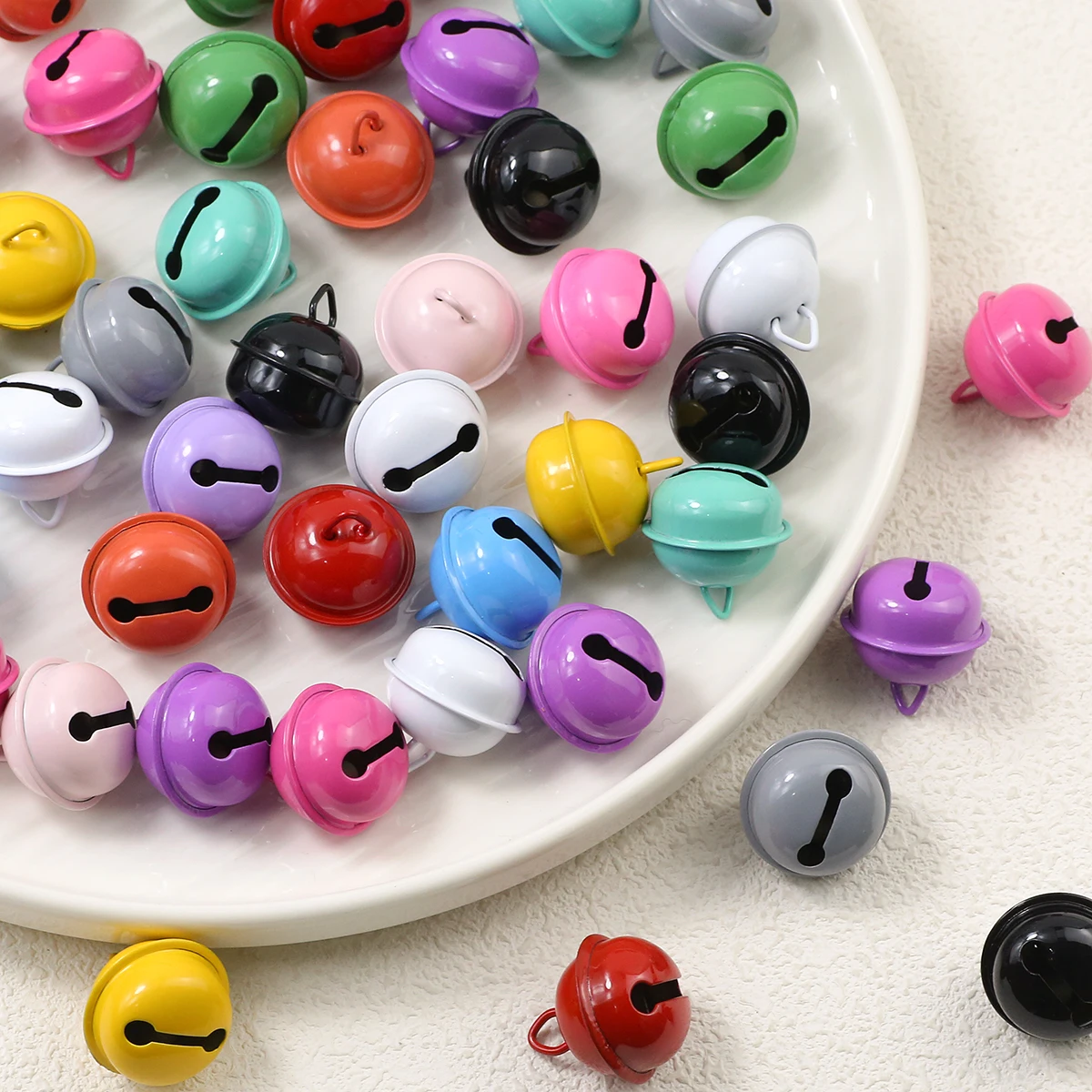 22mm Zinc Alloy Round Bells Assorted Colors Handmade DIY Jewelry Making Kit Bag Charms Bracelets Necklaces Accessories