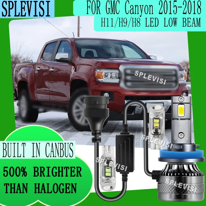 

Water & Shock Proof Direct Fit H11/H9/H8 Model 6000K pure Cooling Fan White LED Low Beam For GMC Canyon 2015 2016 2017 2018