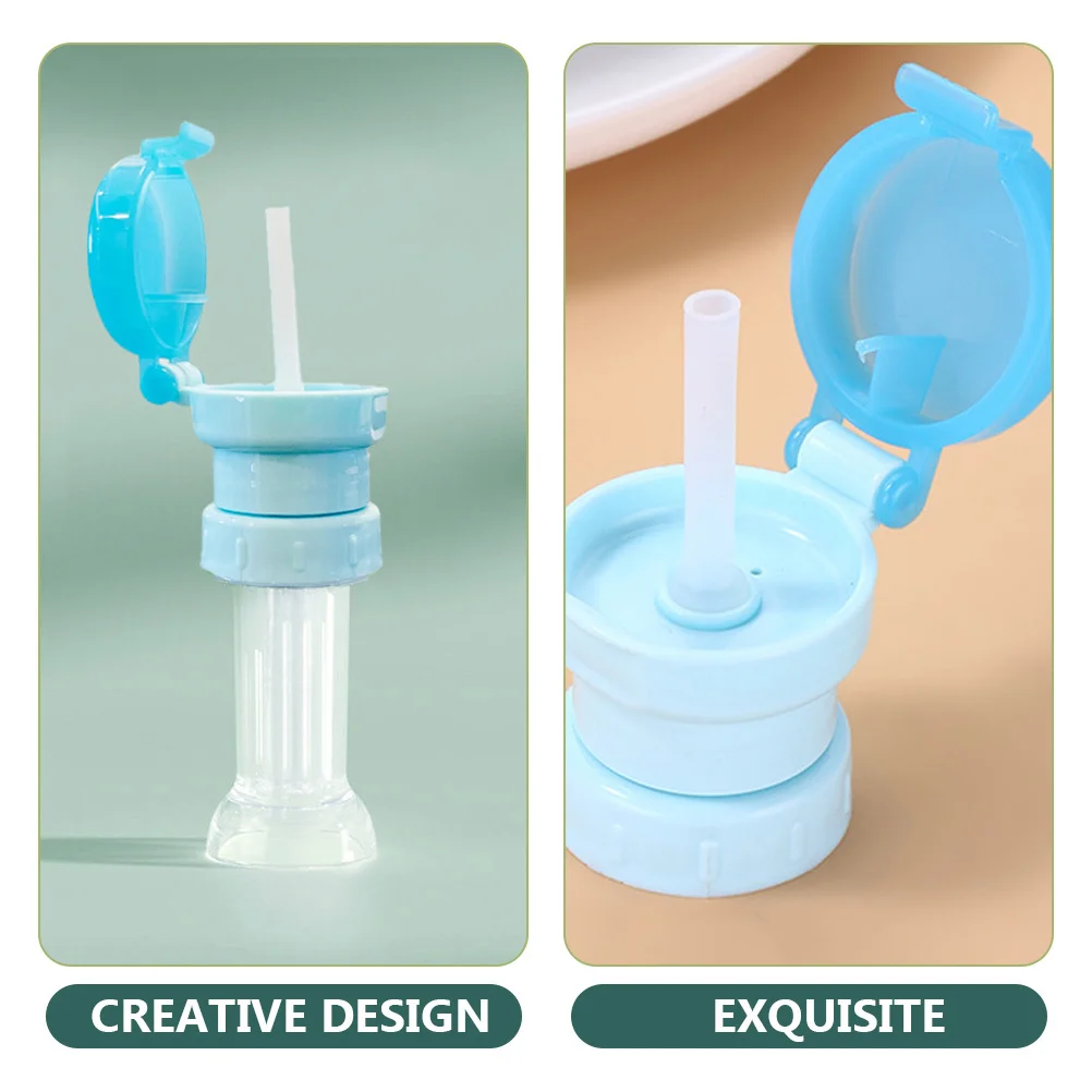 2 قطعة قبعات سيبي المحمولة مقاومة للانسكاب انفصال تصميم غطاء غبار لزجاجة الطفل غطاء من القش عصير الصودا قبعات غطاء زجاجة مشروبات