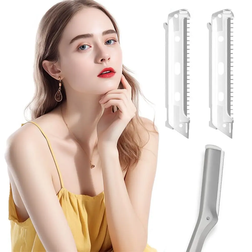 

6/18PCS Portable Facial Razor Waterproof Not Rusty Replacement Blades Sharp and Clean Stainless Steel Blades