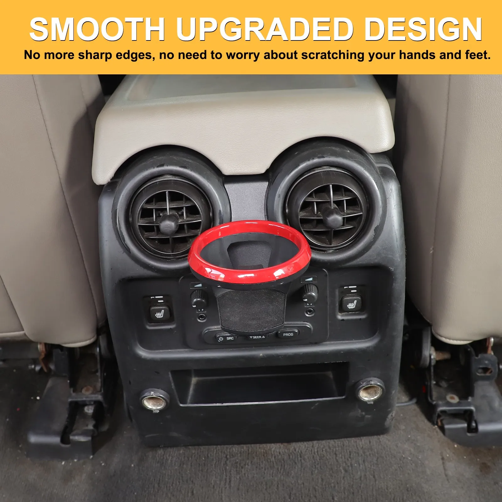 Car Center Console Rear Air Vent Cup Holder Accessories For Hummer H2 SUV SUT 2003-2007 Additional Water Bottle Mount Bracket