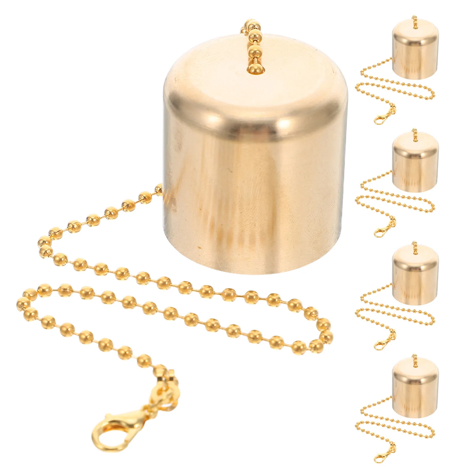 5Pcs Brass Extinguisher Caps Retro Flame Snuffer Cover for Oil Lamp Snuffer Care Kit Decorative Accessories
