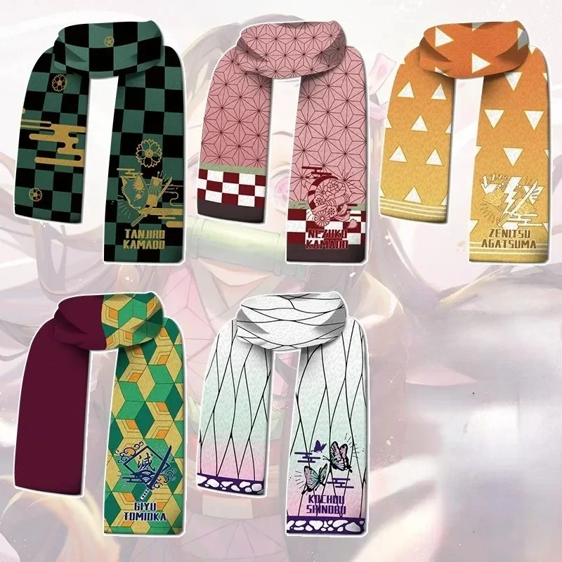 

Demon Slayer Anime Cartoon Kimetsu No Yaiba Tanjirou Surrounding Winter Cotton Warm Neck Scarf Multiple IP Works Birthday Gifts