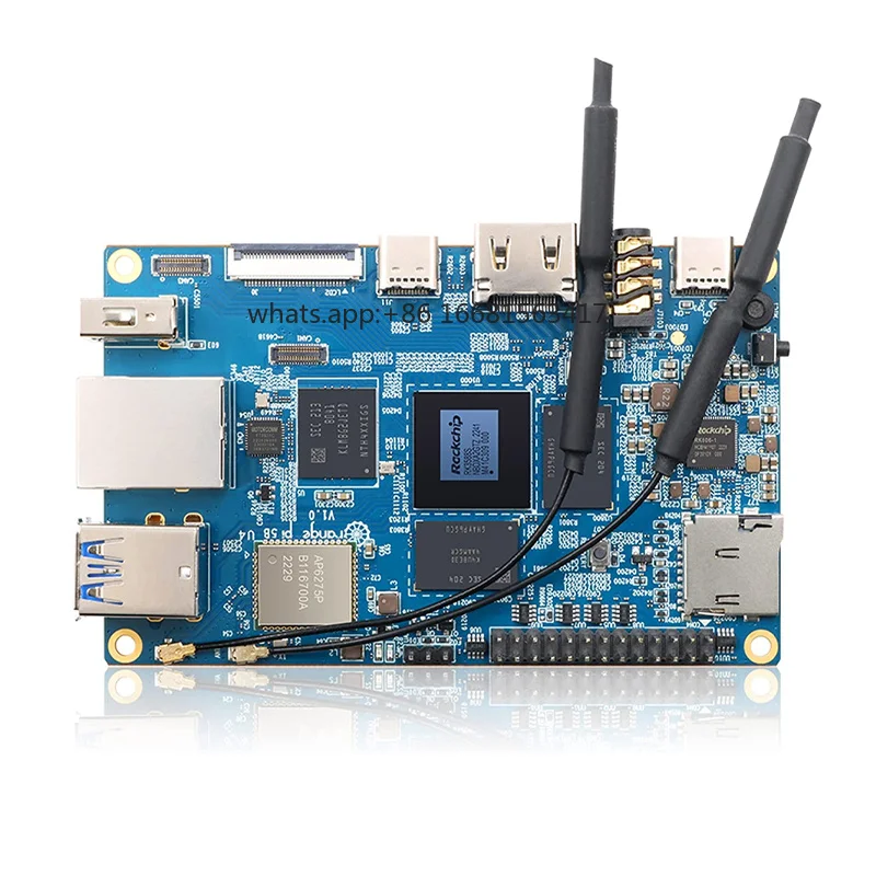 Orange Pi 5B Single Board Computer 16GB Ram 256GB EMMC Rockchip RK3588S Wifi-BT Development Board