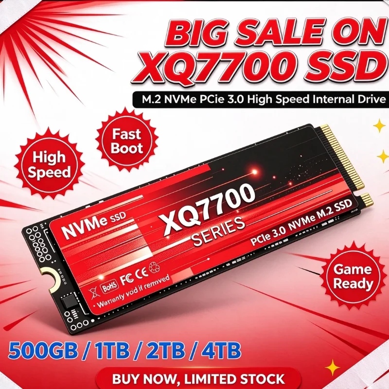 Brand New XQ7700 SSD M.2 PCIe3.0 NVMe Solid State Hard Disk 500GB 1TB 2TB 4TB High Speed Internal Drive for Desktop PC Backup