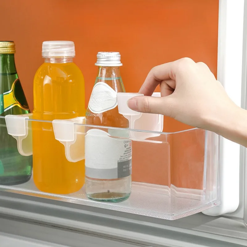 Adjustable Refrigerator Space Divider - Expandable Drink and Sauce Organizer - Maximize Fridge Storage, Neatly Arranged