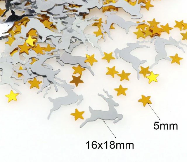 Glitzer Weihnachtsbaum Konfetti Alufolie Pailletten Weihnachten DIY Neujahr Zuhause Hochzeit Geburtstag Wurf Party Dekoration Lieferant – Detail 11