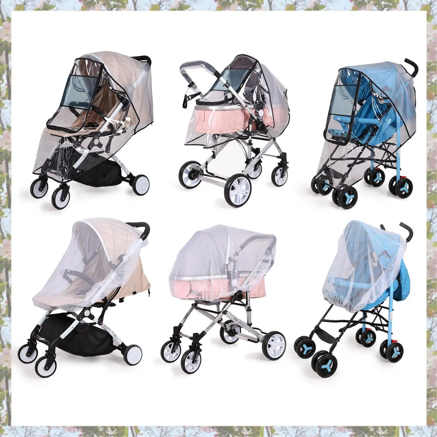 

X18A-Stroller Rain Cover Universal, Baby Travel Weather Shield, Windproof Waterproof, Protect From Dust Snow