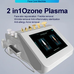 Máquina de Plasma de ozono RF 2 en 1 para eliminación de arrugas, terapia de Lifting, rejuvenecimiento de la piel facial, parches de eliminación, novedad