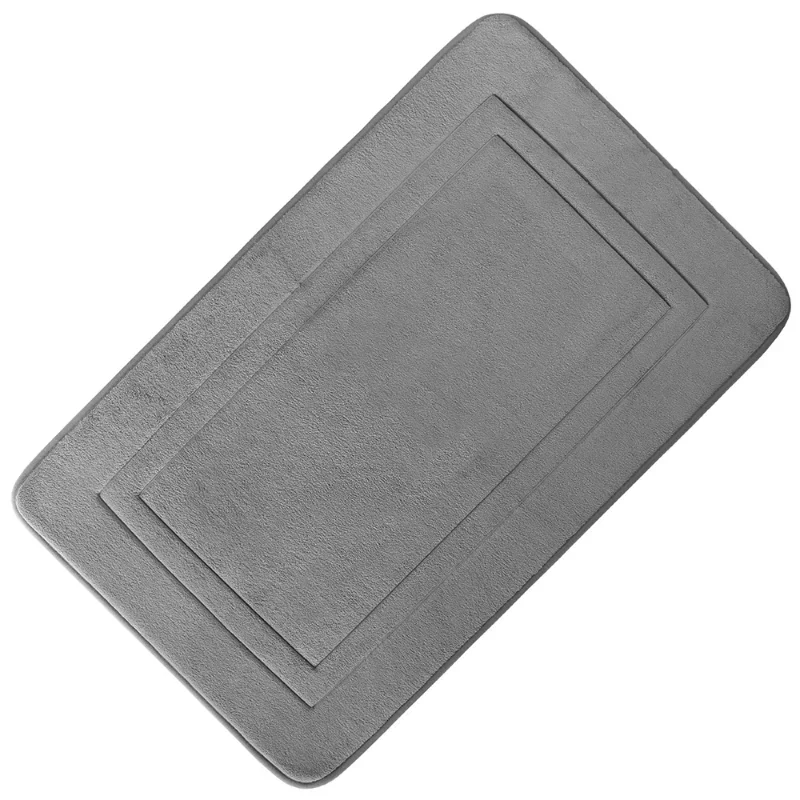 Embossing Coral Velvet Bedroom Rug Solid Colors High Quality Floor Mats Sponge Non-slip Bath Mat