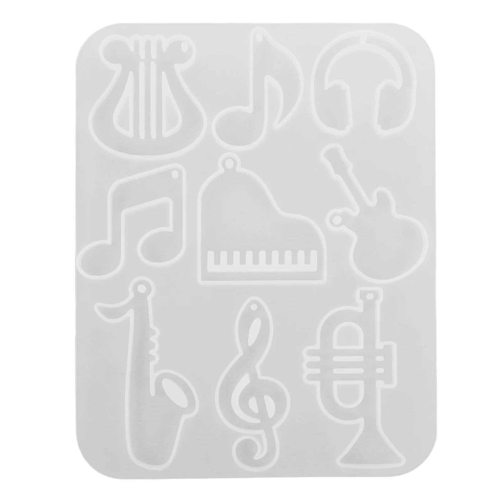 

Musical Instrument Pendant Silicone Mold Casting Resin Jewelry Earring Charm Mold DIY Crafts Holiday Decoration Resin Molds