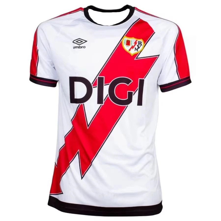 2026 Rayo Vallecano Home Soccer Jersey Men Short Sleeve La Liga Football Shirt Quick Dry Training Uniform For Football Fans