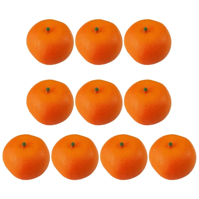 Pack of 10 Artificial Orange Colorful Plastic Orange Craft Supplies Perfect for Kindergartens Use Wide Application Dropship