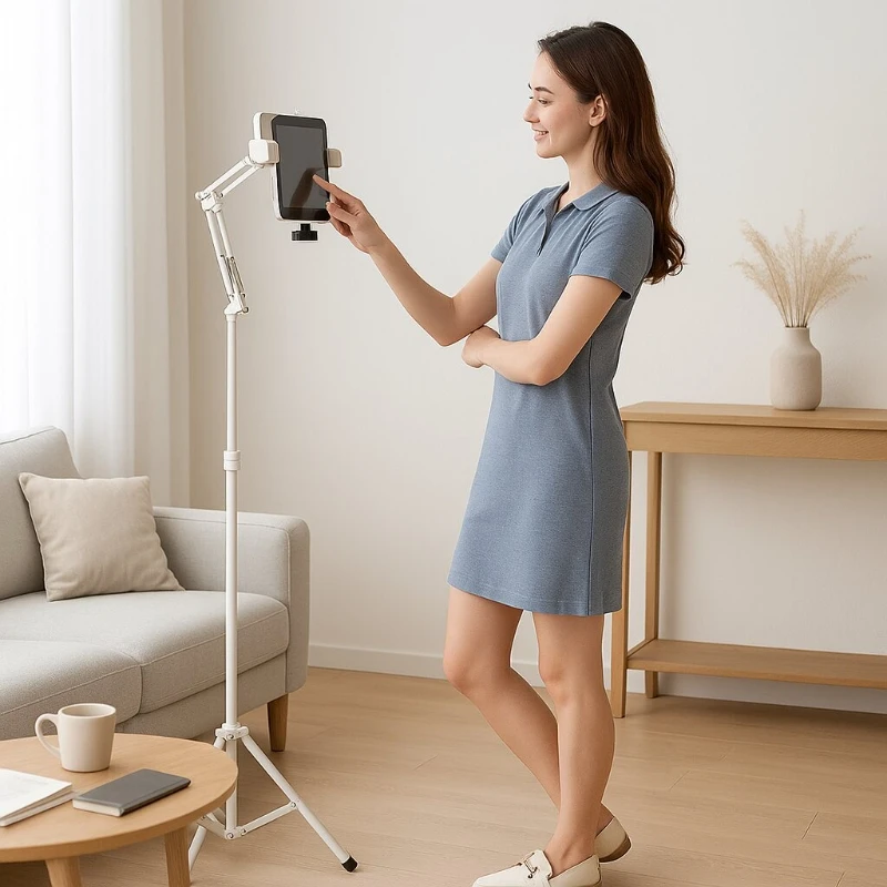 

V-Shaped Floor Reading Stand, Bedside Sofa Book Holder, Lazy Reading Gadget, Metal Tablet and Phone Holder for Reading in Bed