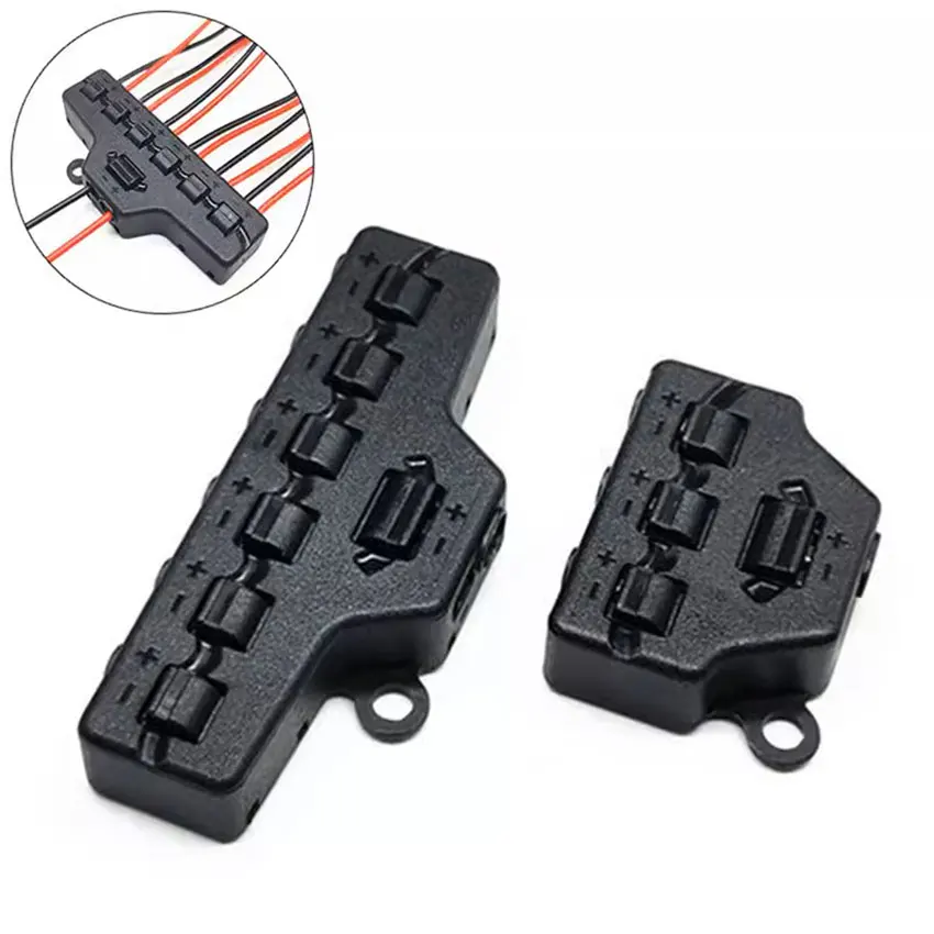 1PCS Railway Train Port Sharing Box 3/6 Distribution Port Hub For SMD Led Model Miniature Lighting System DC Lamp