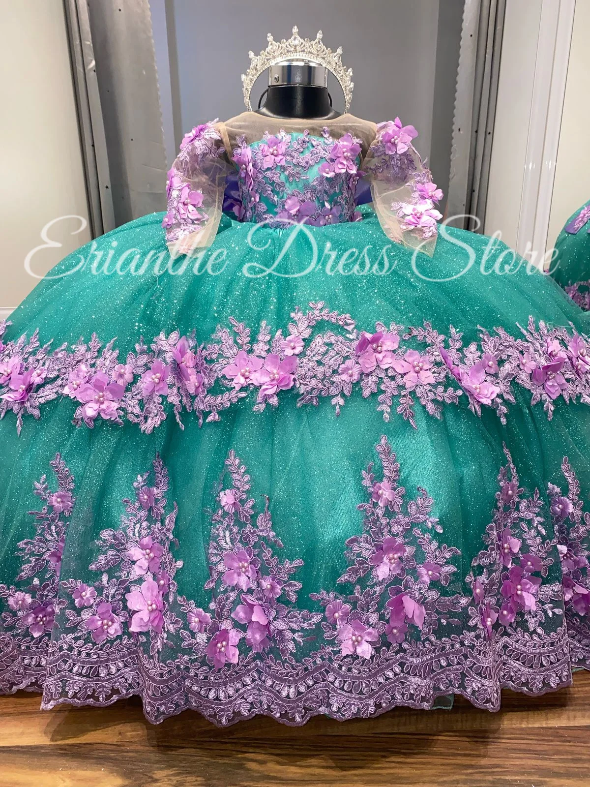 Elegancka sukienka dla dziewczynki sypiącej kwiatki na wesele, koronkowa aplikacja, tiulowa, bufiasta z kokardą, na przyjęcie urodzinowe dla dzieci, pierwszą komunię, suknie balowe, szyta na miarę.