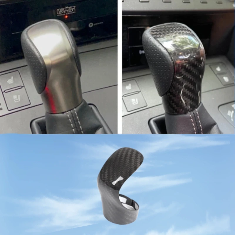 Real Carbon Fiber Gear Shift Knob Trim Cover For Lexus RX IS ES NX RC RX200t RX350 400h IS250 IS300 ES250 300h ES350 NX300h 200
